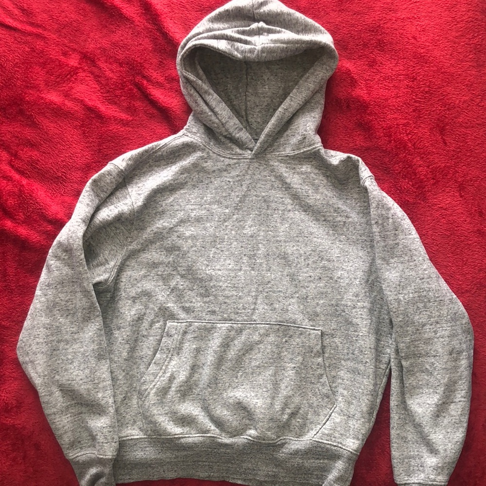 Plain Fleece Grey Hoodie